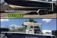 Boat Before and After Custom Repair Service in Myrtle Beach