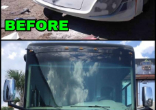 Schwartz Motorhome Before and After Custom Repair Work Myrtle Beach, SC